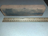 Vintage Norton Pike India Oilstone Fine Grit Bench Sharpening Stone Wooden Box