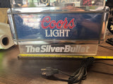 vintage Coors Light "The Silver Bullet" On Tap illuminated bar sign