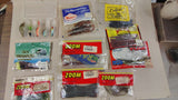 Vintage Plano 3-Tray Tackle Box Filled With Mixed Lures & Soft Bait Pack Lot