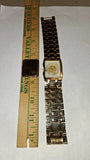 Vintage Geneva Mens Gold Tone Quartz Watch Case Part Repairs Textured Dial