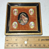 Vintage Mid Century Rococo Fragonard Revival Miniature Porcelain Portrait Frame