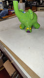 Ganz Bella Casa Elephant Piggy Bank Lime Green Polka Dot Signed Pati