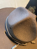 Stratton Gray Self-Forming Campaign Hat straw Ranger Military Vtg Ohio State