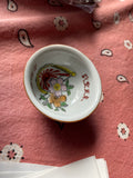 Japanese Rising Sun Sake Cup Floral Design Gold Rim WW2 Militaria Collectible