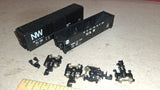 N Scale Norfolk & Western / Mobilgas Lot - 4 Running Cars + 2 Repair/Parts Cars