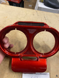 Harley-Davidson Red Metallic Dual Gauge Speedometer Cover Bezel Road Glide FLTR