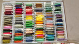 Vintage DMC J&P Coats Embroidery Floss Lot Cross Stitch Thread Organizer Boxes