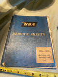 BSA Motorcycle Service Repair manual book Sheets 1955-1962 A100 Gold royal star
