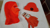 Vintage Reliable Knitting Works Blaze Orange Hunting Lot Balaclava Beanie Gloves