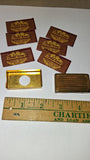 Vintage 1930s Gillette Gold Plated Metal Blade Bank Case & 6 Gold Tone Blades