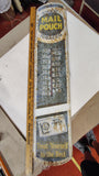 Vintage 1950s Mail Pouch Chewing Tobacco 39" Metal Thermometer Sign