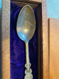 1902 Sterling Silver Civil War Commemorative Collectible Spoon Antique Box Washi