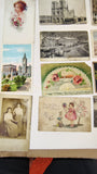 Lot of 22 Antique Vintage Postcards Early 1900s Litho Landscape Greetings