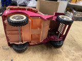 Vintage 1962 Tonka Surrey Pink Jeep Canopy Elvis Movie 350 Toy W spare Tire!