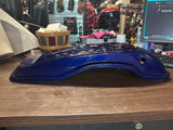 left-side hard saddlebag cover lid metallic blue