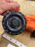 Vintage Barr Orange Plastic Toy Tractor 1960s Retro Collectible Classic