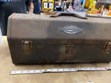Vintage Craftsman Tombstone Coffin Tool Box Crown Logo 20"x7"x8" USA Mechanic