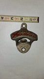 Vintage Lucky Lager STARR X Wall Mount Bottle Opener Made in USA Pat 1943