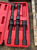 Sunex Tools 1/2 Inch Drive Metric Long Impact Socket Set 7 Piece Case Chromoly