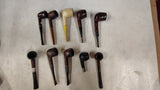 Vintage Smoking Pipe Lot - 10 Estate Briar & Meerschaum Pipes