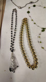 Vintage Costume Jewelry Lot Estate Necklaces Earrings Green Gold Silver Tone