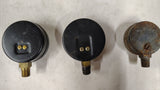 Vintage Pressure Gauge Lot of 3 Weksler 200 PSIG Ashcroft 100 PSI Steampunk