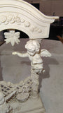 Vintage 2002 Avon Gift Collection Cherub Clock Resin Trellis Hanger Base Only