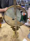 Vintage Gold Toned Vanity Double-Sided Mirror Victorian Art Nouveou Antique 1900