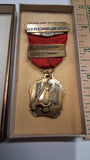 1958  Old Westmoreland Rifles Fifty Yards Off Hand Shooting Medal Box Blackinton