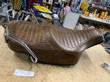 Harley Spring Comfort Flex Seat Brown Shovelhead FLH Electra Glide OEM Grab Rail