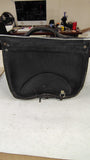 Vintage Black Leather Motorcycle Throwover Saddlebag Shovelhead Sportster 12"