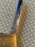 Vtg Borg Warner Pocket Knife Fancy 10K gold emblem Scissors Japan 60's Minty!