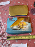 NOS 60's Dress Golden Purse Organizer Insert Gold Tone Pocketbook Original Box