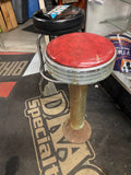 Vintage Soda Fountain Diner Counter Stool Seat Metal Pedestal Base 30's