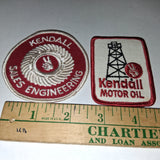 Vtg Kendall Motor Oil Patches Lot 2 Sales Engineering Derrick Bradford PA Petrol