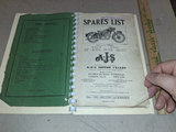 1946 AJS 350cc 500cc Motorcycle Spares List Manual Bound Copy Edition CL-S