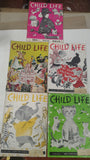 Vintage 1955 Child Life Magazine Lot of 5 Issues Jan Feb Mar Apr June July