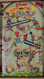 Vintage Poosh-M-Up Happi Time 5 Game Bagatelle Tabletop Pinball Northwestern Co