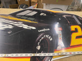 Miller Genuine Draft Beer CAR Sign Racing #2 Tin Rusty Wallace 47" Breweriana