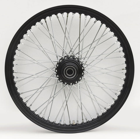 Ultima 21X2.15 SD 1" Axle Black Chrome 60 Spoke Front Wheel Billet Hub Harley