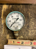 Vintage Alemite SW Analog Pressure Gauge 0-200 PSI Brass Fitting Teal
