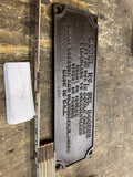 Sears Cast Iron Fireplace Log Lighter Plate Antique Cast Sign Mobile home Advert