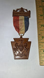 1901 Sons of Veterans Civil War Fraternal Medal Ribbon PA Keystone Souvenir Badg