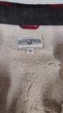 Field & Stream Mens Medium Red Black Plaid Sherpa Lined Flannel Shirt Jacket