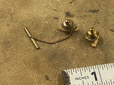 Service Award 10K Gold Gemstone 20 Years GSCCO tie Clip tack Lapel Pin Jewelry