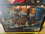 authentic Bud Light "Here We Go" promotional bar mirror 35½" x 26¾
