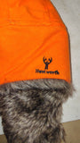 Blaze Orange Hunting Hat Lot Trapper Bomber Cap Ear Flaps Thinsulate L