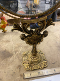 Vintage Gold Toned Vanity Double-Sided Mirror Victorian Art Nouveou Antique 1900