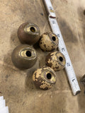 Harley Shovelhead Vtg Accessory Brass Trim Balls Grips Axle Covers Panhead Bed 8