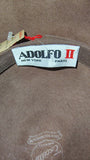 Vintage 1960s Adolfo II Excello Brown Wool Felt Wide Brim Hat New York Paris